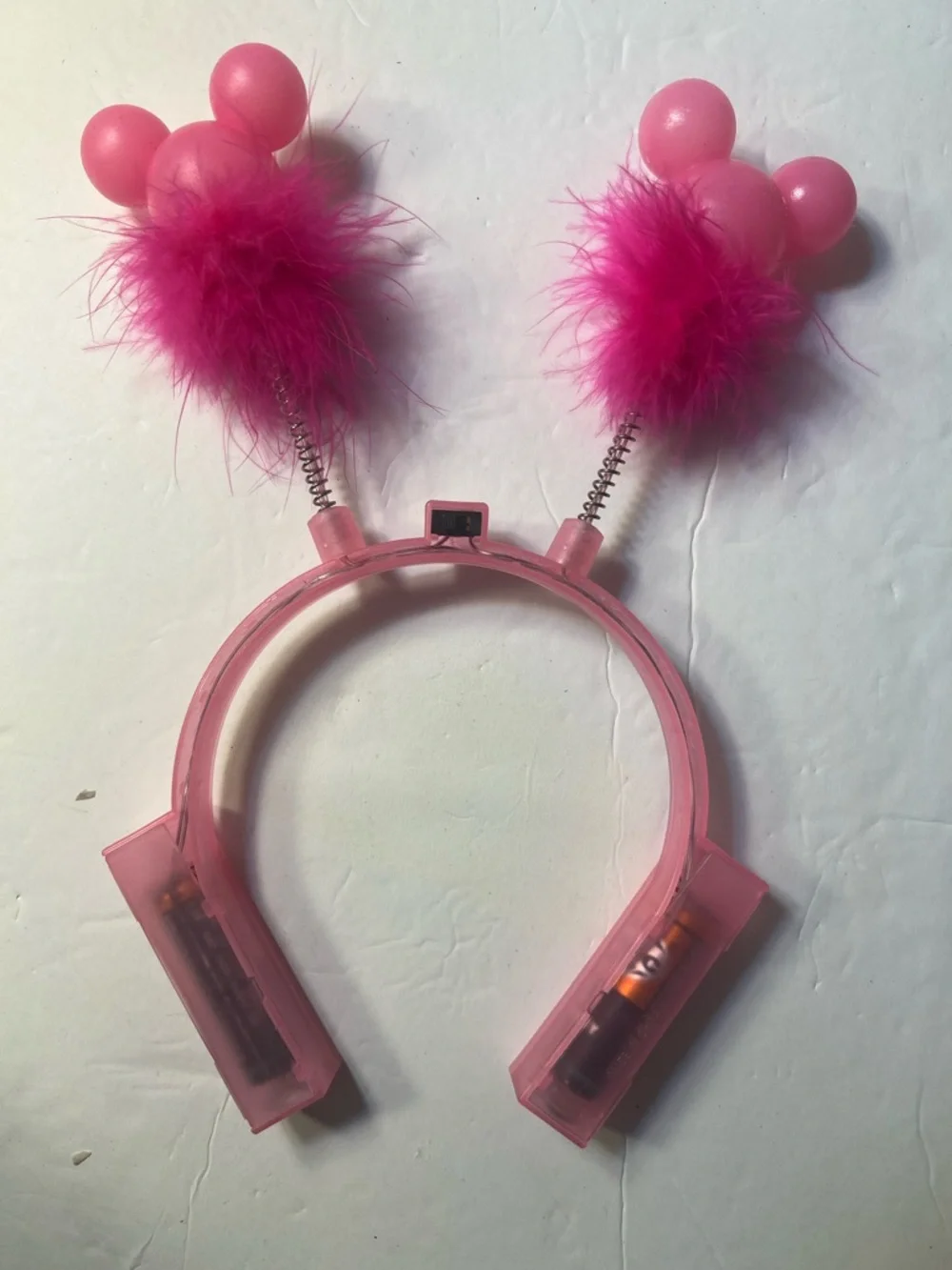 Pink Feather Pom Headband for Kids